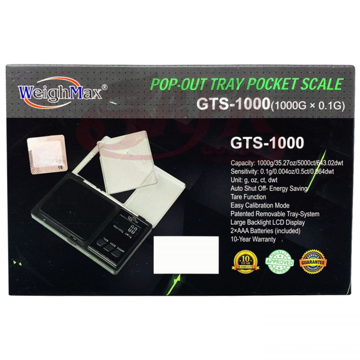 WeighMax GTS1000 Digital Pocket Scale [100G/0.01G]